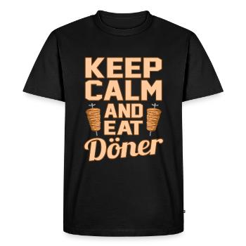 Döner - T-shirt Premium bio Homme - noir - Devant - Nico (187cm)