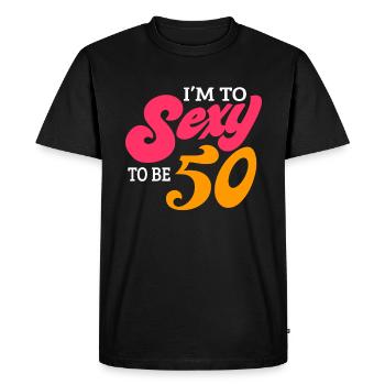 50e anniversaire - T-shirt Premium bio Homme - noir - Devant - Nico (187cm)
