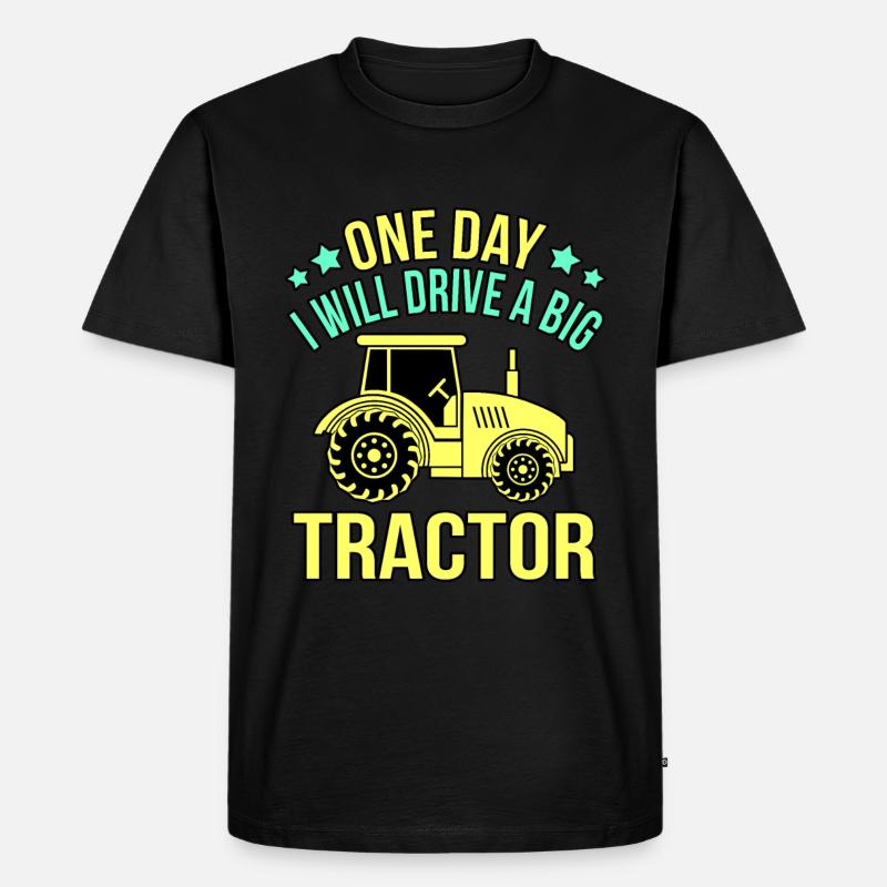 Traktor - Männer Premium Bio T-Shirt - Schwarz