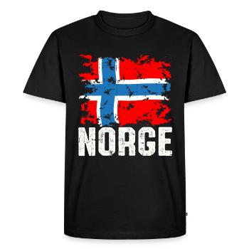 Norvège - T-shirt Premium bio Homme - noir - Devant - Nico (187cm)