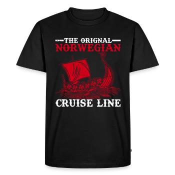 Norvège - T-shirt Premium bio Homme - noir - Devant - Nico (187cm)