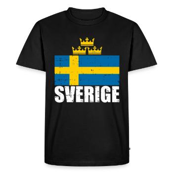 Suède - T-shirt Premium bio Homme - noir - Devant - Nico (187cm)