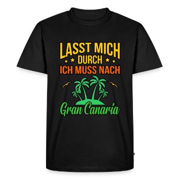 Gran Canaria - T-shirt Premium bio Homme - noir - Devant - Nico (187cm)