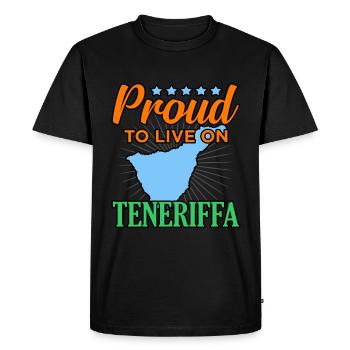 Ténérife - T-shirt Premium bio Homme - noir - Devant - Nico (187cm)