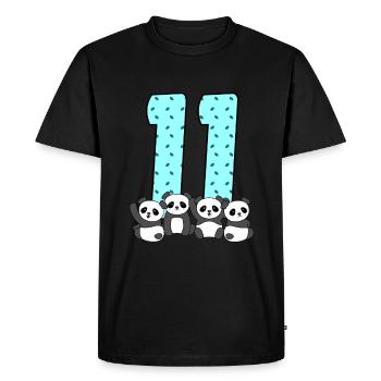 11e anniversaire - T-shirt Premium bio Homme - noir - Devant - Nico (187cm)