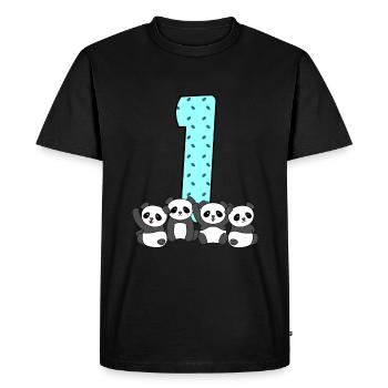 1er anniversaire - T-shirt Premium bio Homme - noir - Devant - Nico (187cm)