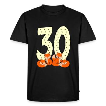 30e anniversaire - T-shirt Premium bio Homme - noir - Devant - Nico (187cm)