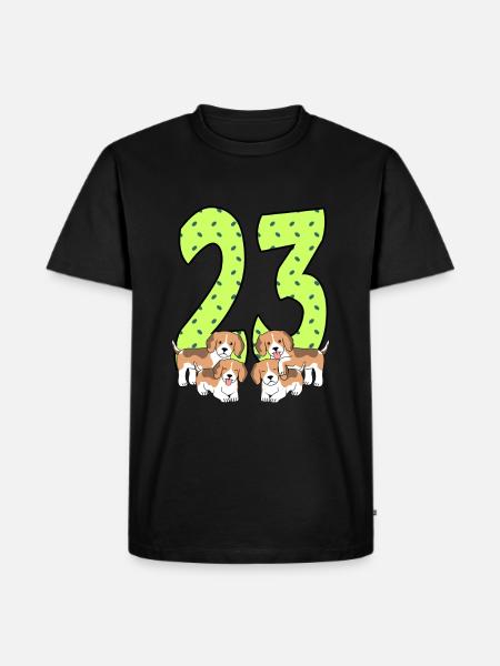 23rd birthday - Men's Premium Organic T-Shirt - black