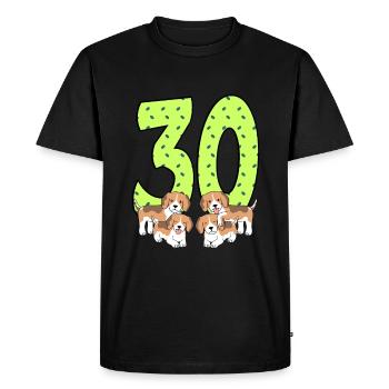 30e anniversaire - T-shirt Premium bio Homme - noir - Devant - Nico (187cm)