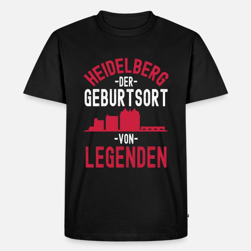 Heidelberg - Männer Premium Bio T-Shirt - Schwarz