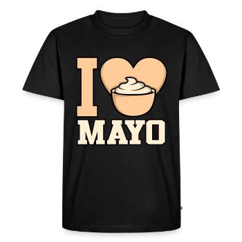 I Coeur Mayo Cadeau - T-shirt Premium bio Homme - noir - Devant - Nico (187cm)