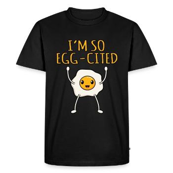 Cadeau d’œufs cités à l’œuf - T-shirt Premium bio Homme - noir - Devant - Nico (187cm)