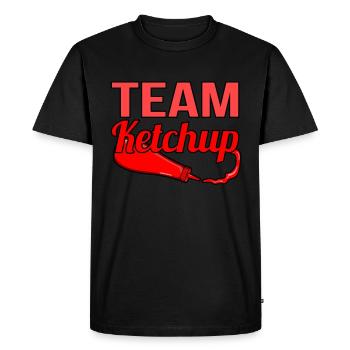 Cadeau ketchup d’équipe - T-shirt Premium bio Homme - noir - Devant - Nico (187cm)