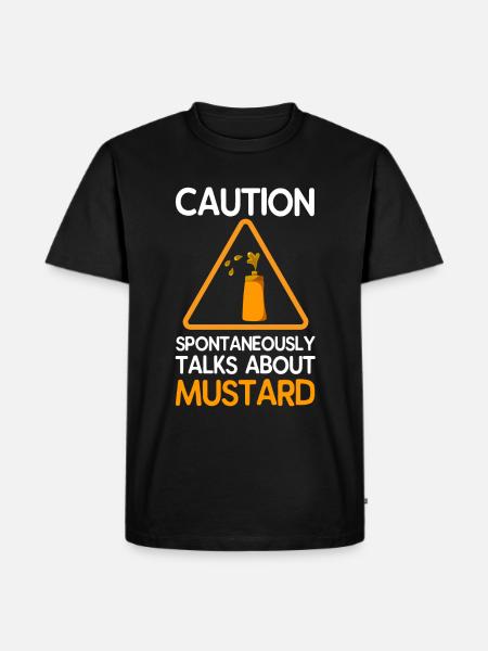 Mustard yellow spice gift - Men's Premium Organic T-Shirt - black