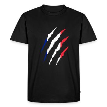 France drapeau | Design de drapeau français - T-shirt Premium bio Homme - noir - Devant - Nico (187cm)
