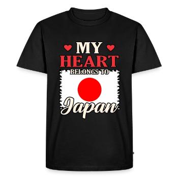 Japon - T-shirt Premium bio Homme - noir - Devant - Nico (187cm)