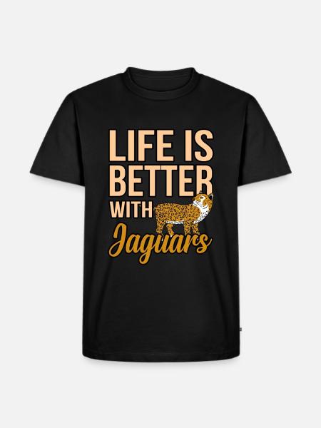 Jaguar - Männer Premium Bio T-Shirt - Schwarz