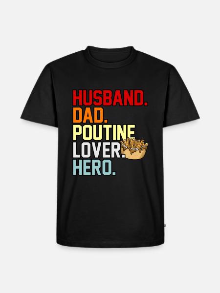 Poutine Kanadisches Fastfood - Männer Premium Bio T-Shirt - Schwarz