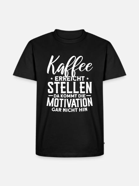 Kaffee - Männer Premium Bio T-Shirt - Schwarz