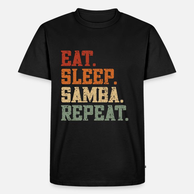Samba - Männer Premium Bio T-Shirt - Schwarz