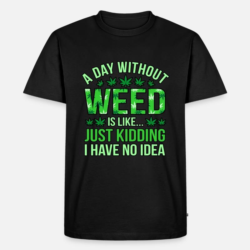 Cannabis - Männer Premium Bio T-Shirt - Schwarz