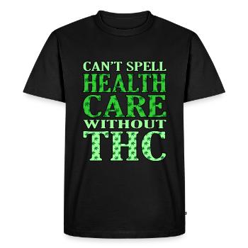 Cannabis - Men's Premium Organic T-Shirt - black - Front - Nico (187cm)