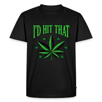 Cannabis - Men's Premium Organic T-Shirt - black - Front - Nico (187cm)