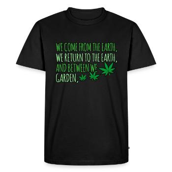 Cannabis - Men's Premium Organic T-Shirt - black - Front - Nico (187cm)
