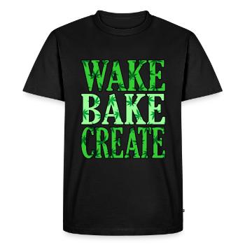 Cannabis - Men's Premium Organic T-Shirt - black - Front - Nico (187cm)