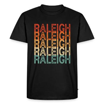 Raleigh North Carolina - Men's Premium Organic T-Shirt - black - Front - Nico (187cm)