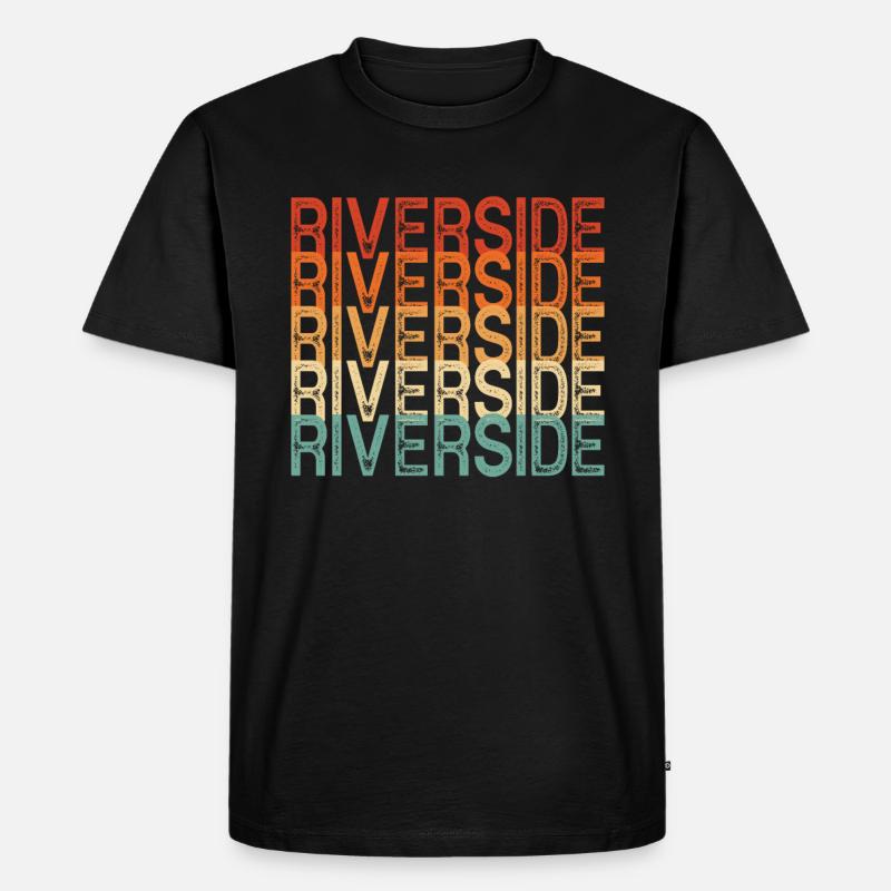 Riverside Kalifornien - Männer Premium Bio T-Shirt - Schwarz