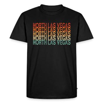 North Las Vegas, Nevada - Men's Premium Organic T-Shirt - black - Front - Nico (187cm)