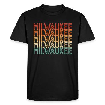 Milwaukee Wisconsin - Men's Premium Organic T-Shirt - black - Front - Nico (187cm)