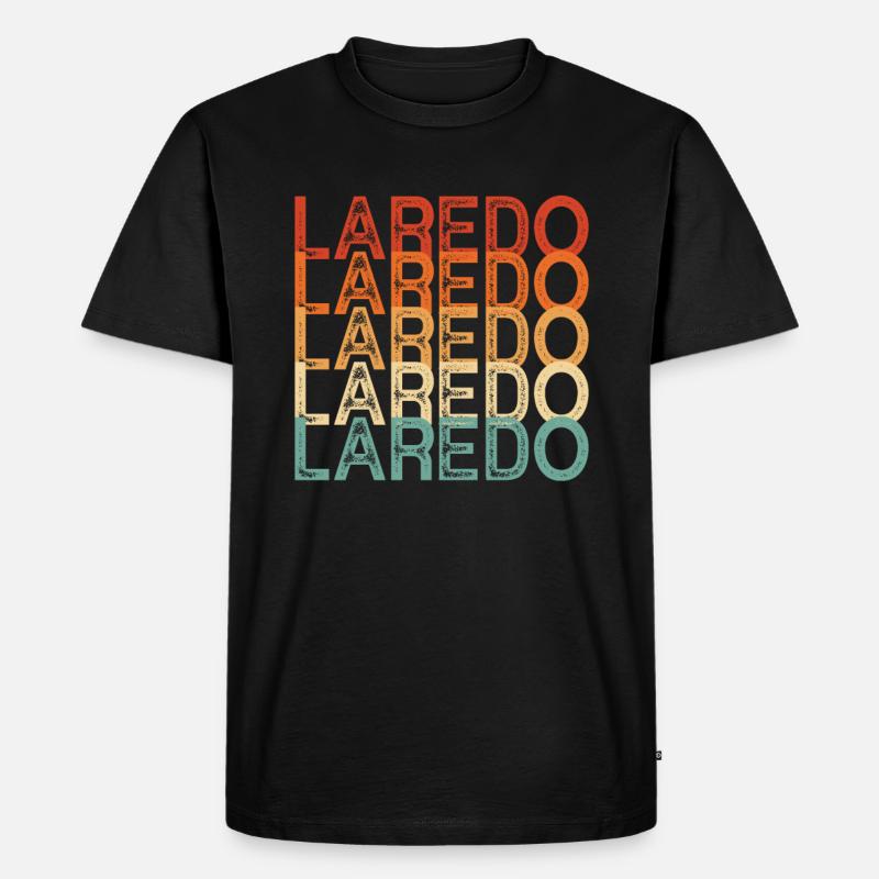Laredo Texas - Männer Premium Bio T-Shirt - Schwarz