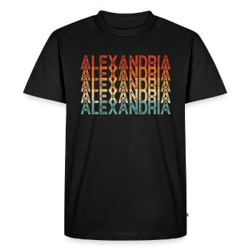 Alexandrie - T-shirt Premium bio Homme - noir - Devant - Nico (187cm)