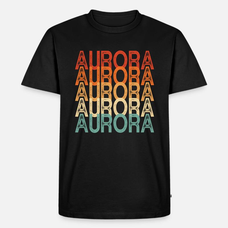 Aurora - Männer Premium Bio T-Shirt - Schwarz