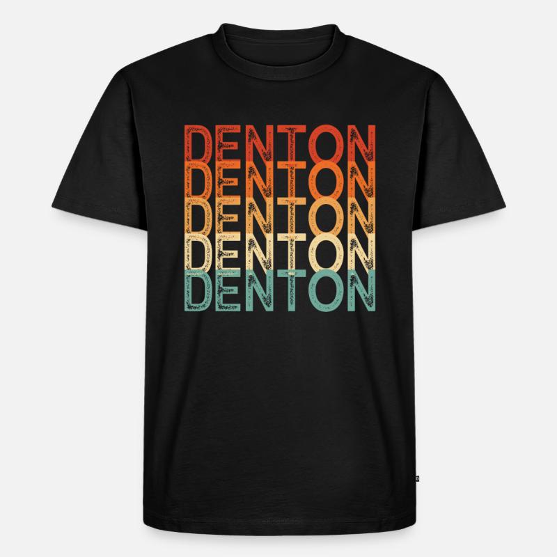 Denton - Männer Premium Bio T-Shirt - Schwarz