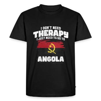 Angola - T-shirt Premium bio Homme - noir - Devant - Nico (187cm)