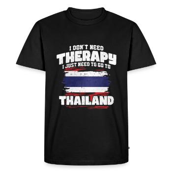 Thailand - Men's Premium Organic T-Shirt - black - Front - Nico (187cm)