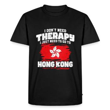 Hong Kong - Men's Premium Organic T-Shirt - black - Front - Nico (187cm)