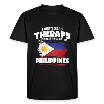 Philippines - T-shirt Premium bio Homme - noir - Devant - Nico (187cm)