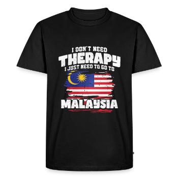 Malaisie - T-shirt Premium bio Homme - noir - Devant - Nico (187cm)