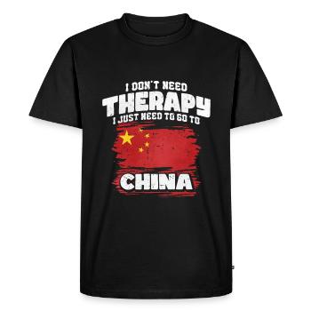 Chine - T-shirt Premium bio Homme - noir - Devant - Nico (187cm)