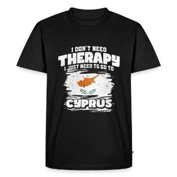 Cyprus - Men's Premium Organic T-Shirt - black - Front - Nico (187cm)