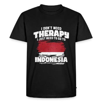 Indonésie - T-shirt Premium bio Homme - noir - Devant - Nico (187cm)
