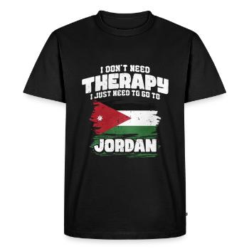 Jordanie - T-shirt Premium bio Homme - noir - Devant - Nico (187cm)