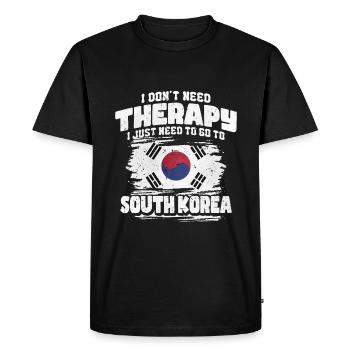 Corée du Sud - T-shirt Premium bio Homme - noir - Devant - Nico (187cm)