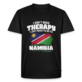 Namibie - T-shirt Premium bio Homme - noir - Devant - Nico (187cm)
