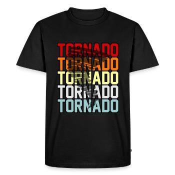 Tornade - T-shirt Premium bio Homme - noir - Devant - Nico (187cm)