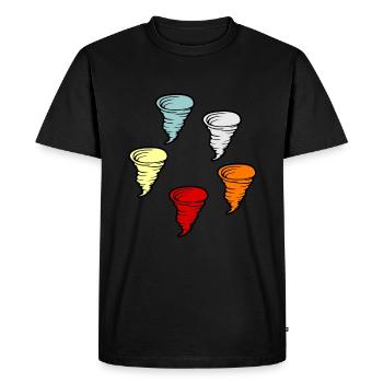 Tornade - T-shirt Premium bio Homme - noir - Devant - Nico (187cm)